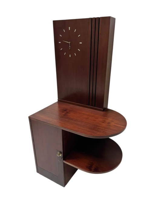 Art Deco Cabinet or Dry Bar with Clock, 1930s